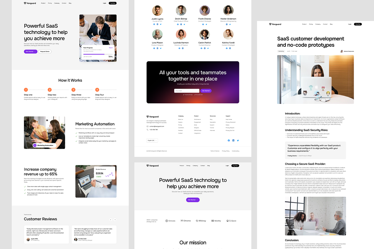 Vanguard SaaS Website UI Kit: Figma, an UI Kit Template by Designspace (Photo 8 of 9)