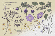 Dark Botanical Magic Clipart, a Decorative Illustration by PenguinArtStudio (Thumbnail 2 of 18)
