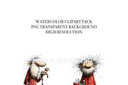 12 Santa Clipart, a Decorative Illustration by Pati Charm Studio (Thumbnail 4 of 8)
