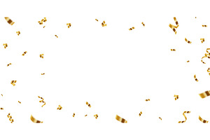 Golden confetti background, an Object Illustration by Valerie Bodnar