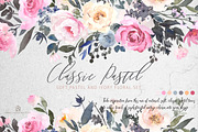 Watercolor Flowers: CLASSIC PASTEL, a Graphic by SmallHouseBigPony (Thumbnail 1 of 18)
