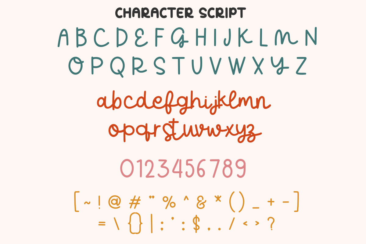 Rainbow Weekday - Cute Font Duo, a Handwritten Font by SaktiAvellin (Photo 6 of 8)