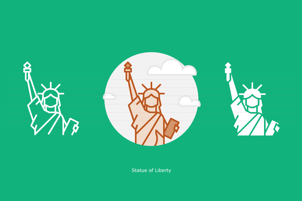 Landmarks of the USA Icon Set, a Duotone Icon by Jozsef Balazs-Hegedus (Photo 6 of 6)