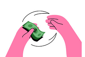 Money payment vector illustration, an Object Illustration by Zaie