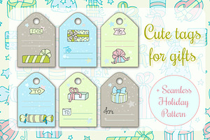 Cute gift tags for presents, a Card Template by Sapunkele