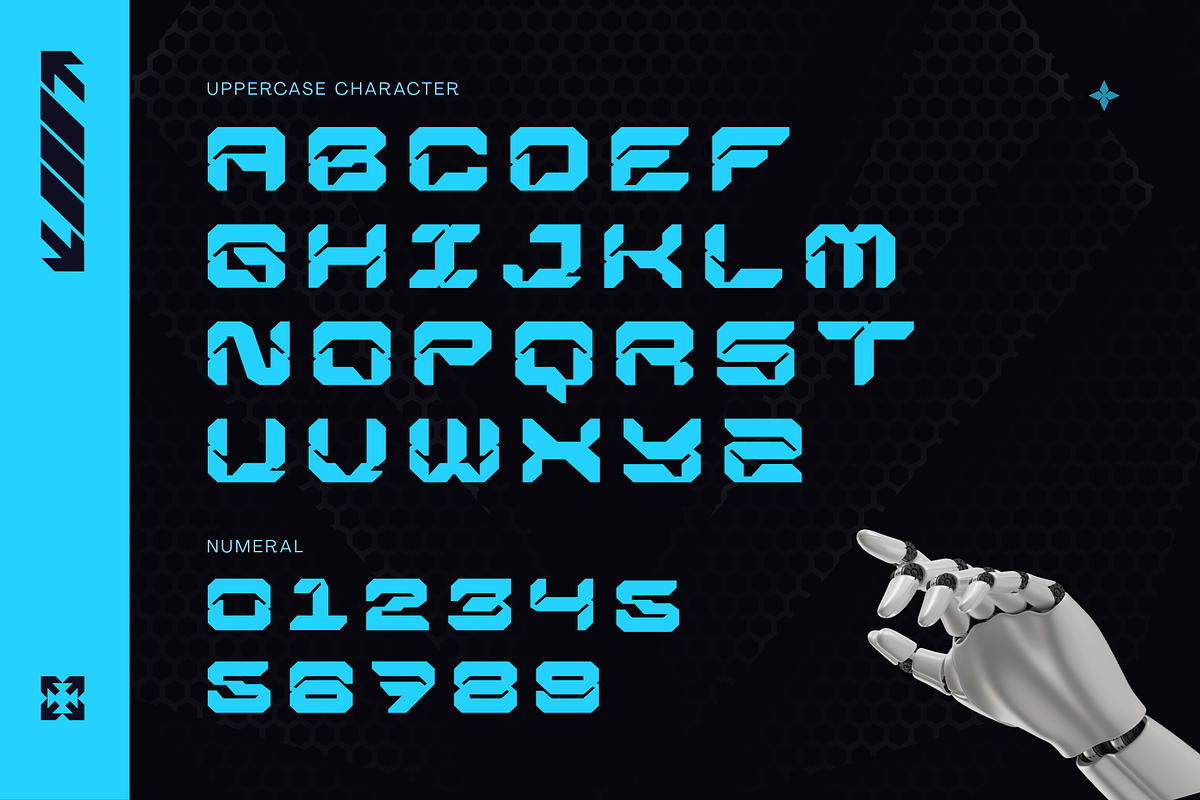 Nexokora Techno - Logo Font, a Sans Serif Font by Nirmana Visual (Photo 3 of 8)