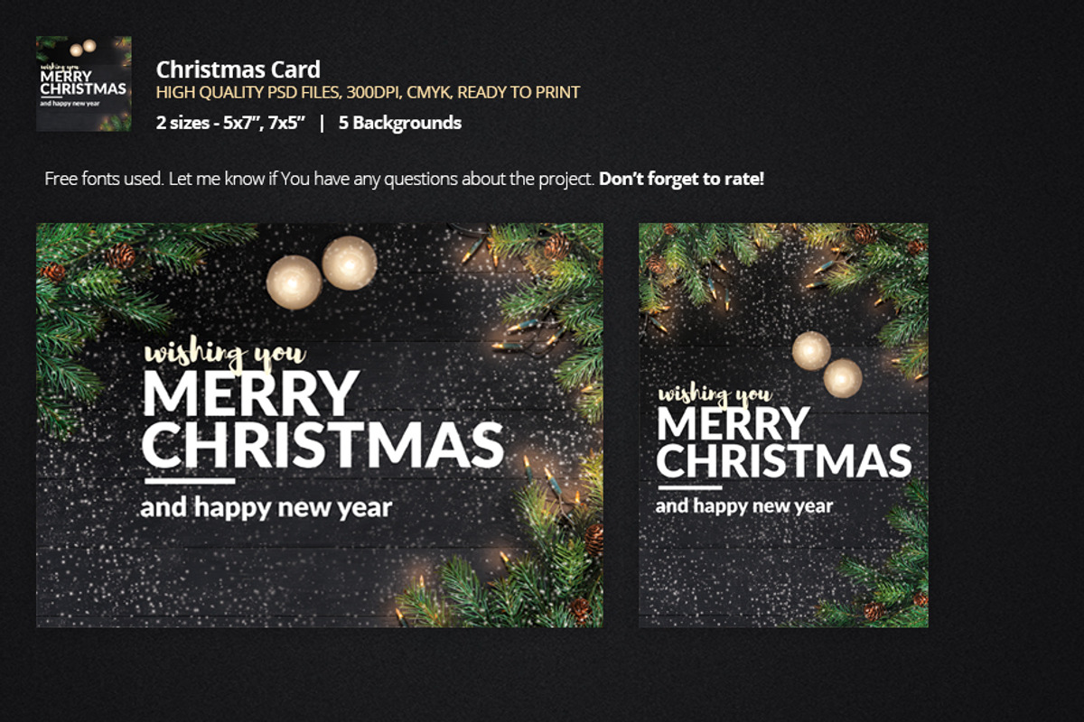 Christmas Greeting Cards, a Card Template by pixart_pm (Photo 3 of 4)