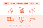 Travel, Transportation And Vacation, an Outline Icon by Pathlord (Thumbnail 2 of 7)