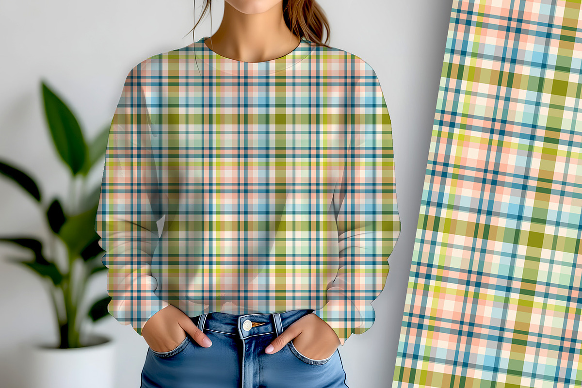 Summer Plaid Seamless Repeat, a Pattern Graphic by Sharon Schwalbe (Photo 2 of 6)