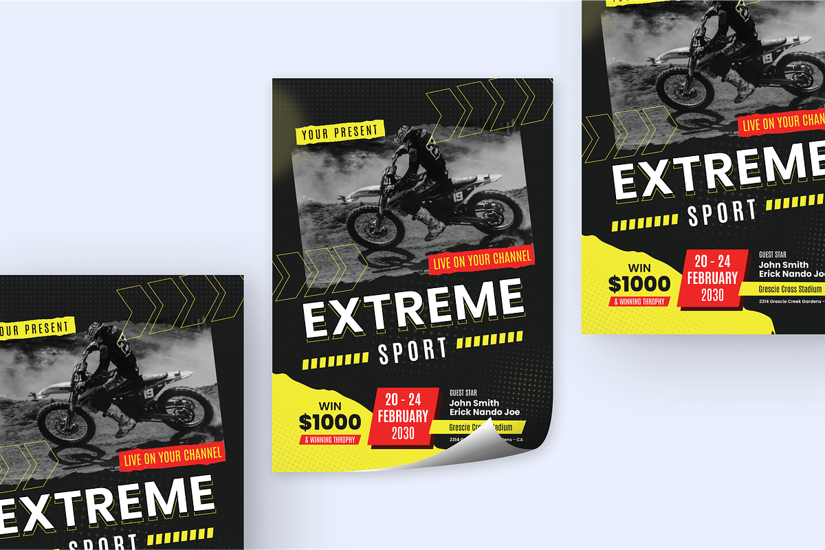 Extreme Sport Champions Flyer, a Flyer Template by SquidPixey (Photo 3 of 5)