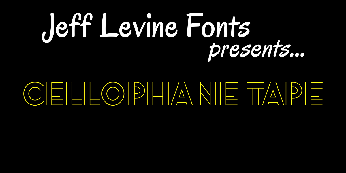Cellophane Tape JNL, a Sans Serif Font by Jeff Levine Fonts