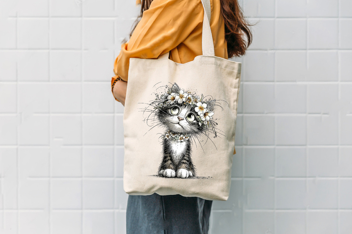 Whimsical Summer Cats Clipart, an Illustration by CreationArt (Photo 6 of 7)