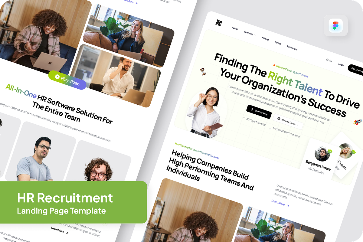 JobHive HR Recruitment Landing Page, a Landing Page Template by SquidPixey (Photo 1 of 5)