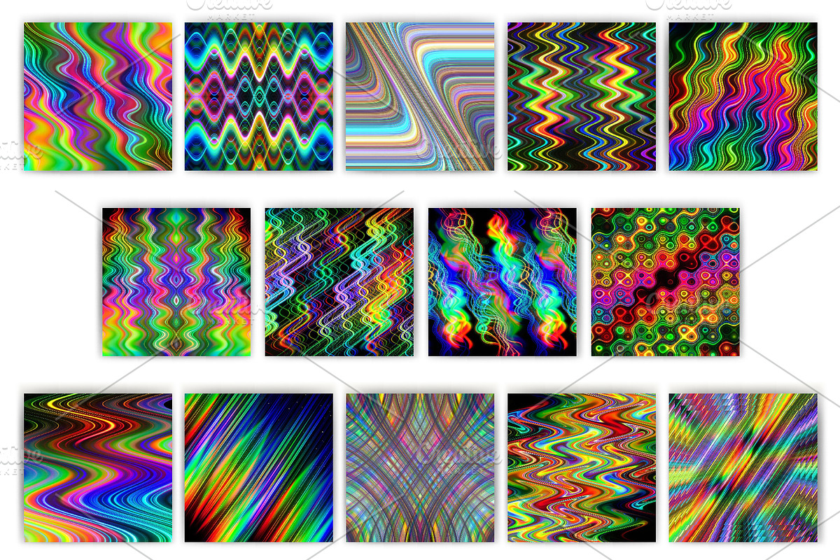 Glitch Psychedelic 02. Digital Paper, a Texture Graphic by KENO Mascots (Photo 3 of 3)
