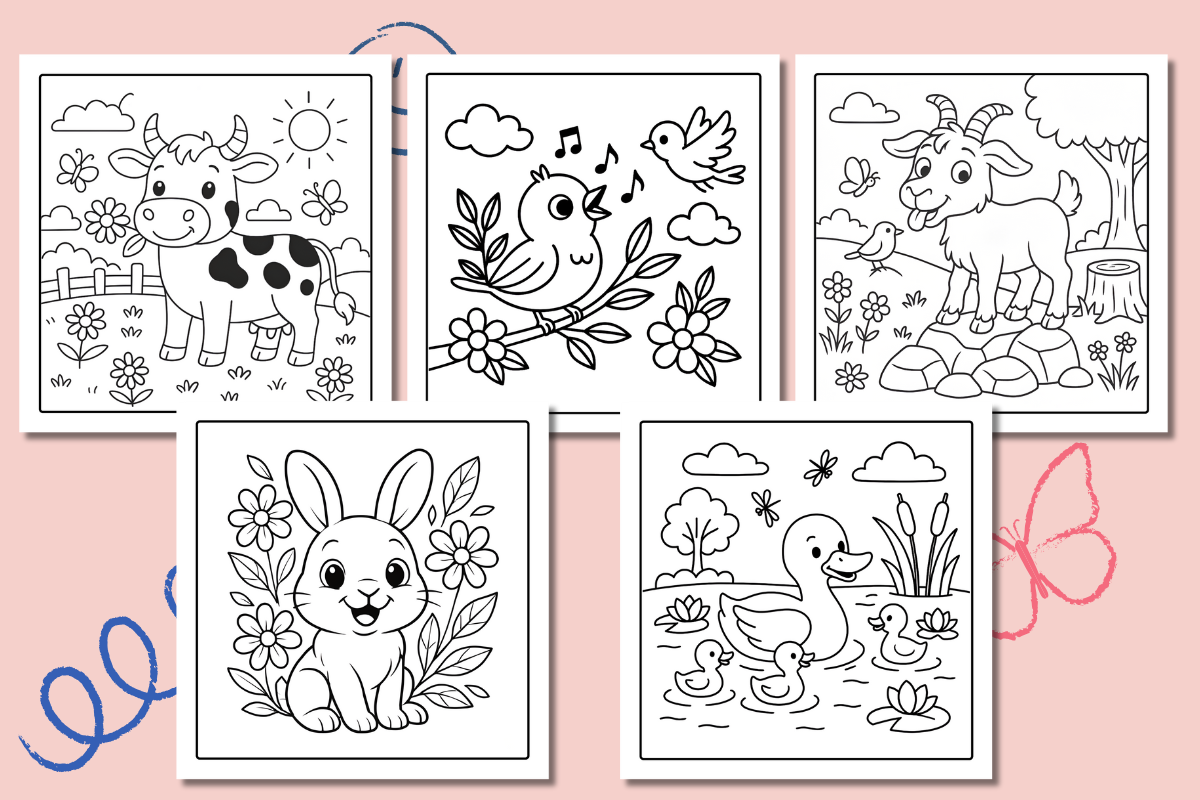 Animal Coloring pages – 31 PNG, an Animal Illustration by Smillyy Threads (Photo 8 of 9)