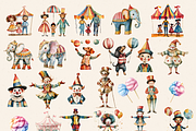 NURSERY VINTAGE CIRCUS CLIPART, a Person Illustration by Daring Digies (Thumbnail 4 of 9)