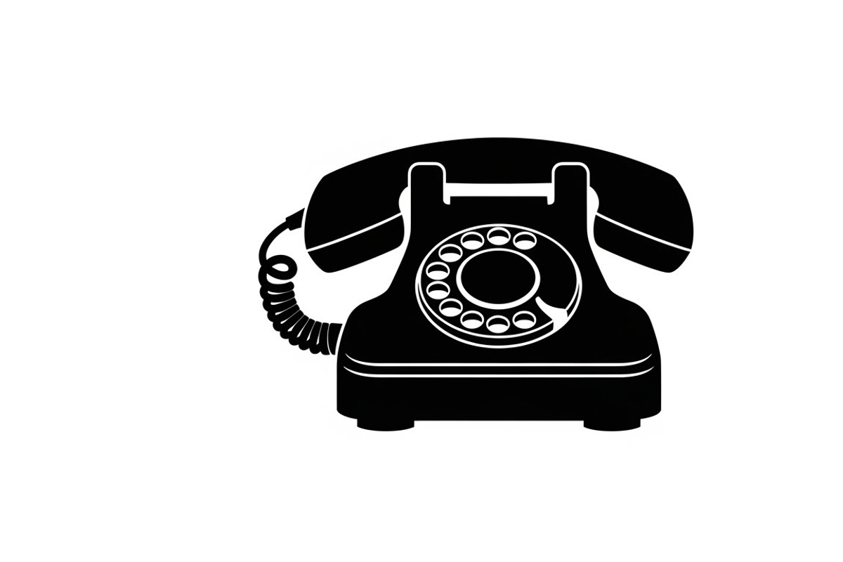 A classic vintage phone silhouette, an Illustration by Amazin_art (Photo 6 of 25)