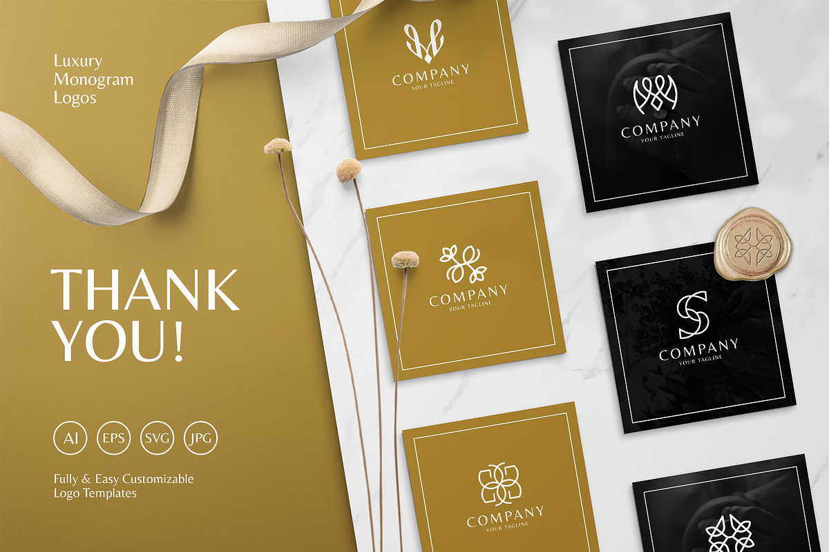 Luxury Monogram Logo Template, a Branding & Logo Template by Rukuru Studio (Photo 6 of 6)