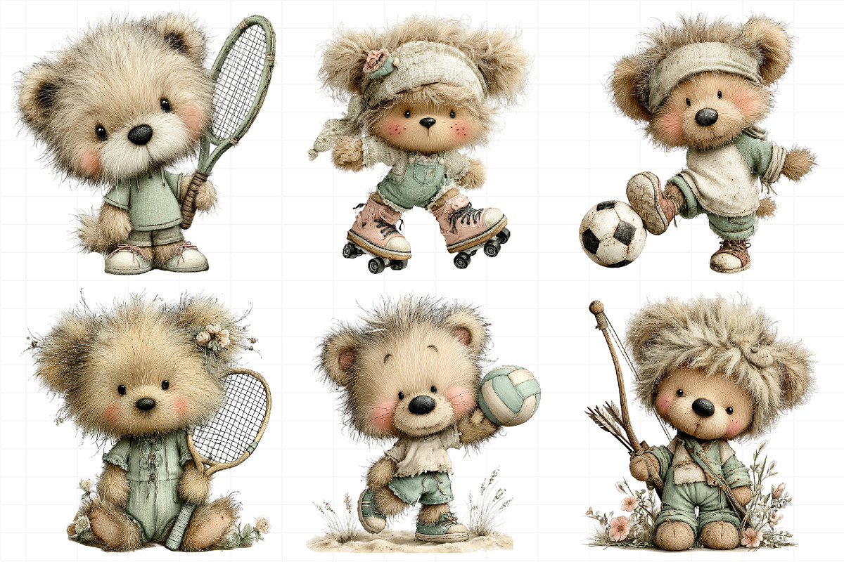 Teddy Bear Sports Clipart, an Illustration by Daily.Designs (Photo 6 of 7)