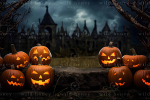 Haunted Ruins Digital Backdrop