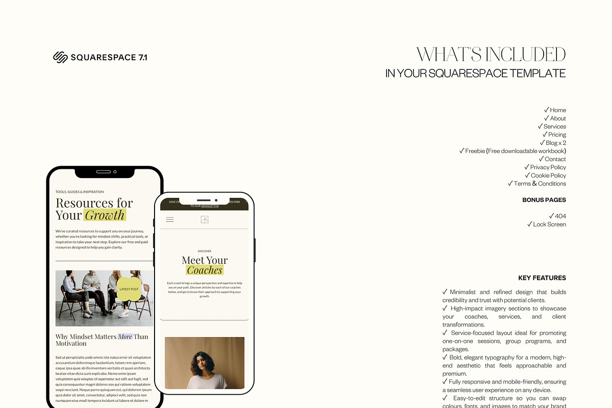 Squarespace 7.1 Website Template, a Squarespace Template by Iris Avenue Studio (Photo 8 of 9)