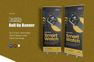 Boldy - Roll Up Banner, a Print Template by Esensifiksi.studio