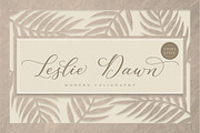 Leslie Dawn, a Script Font by Graphix Line Studio (Thumbnail 2 of 10)