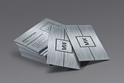 Metal finish silver business card, a Business Card Template by Creative Designs (Thumbnail 2 of 2)
