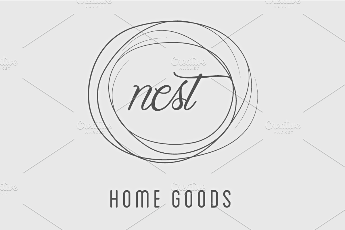 Simple Nest / Home Goods Logo, an Object Graphic by Onyx Templates (Photo 4 of 4)