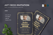Art Deco Baby Shower - Invitation, a Print Template by VUNIRA (Thumbnail 1 of 2)