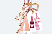 Pink Champagne Clipart, a Food Illustration by Teresa Art Store (Thumbnail 7 of 9)