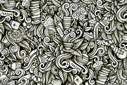 Tea Graphic Doodles Patterns, a Pattern Graphic by BALABOLKA (Thumbnail 2 of 6)