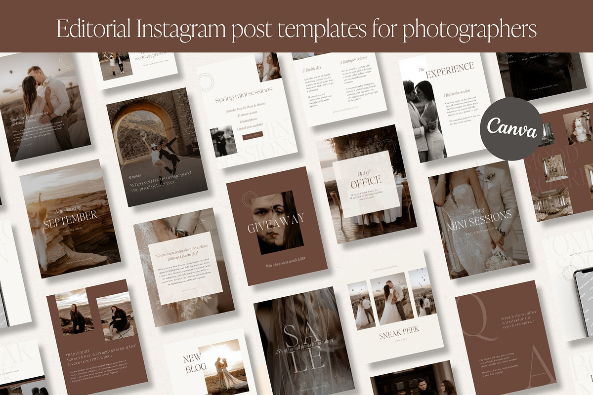 Luxury Instagram post templates, a Social Media Template by Wonderlik Webdesign (Photo 1 of 11)