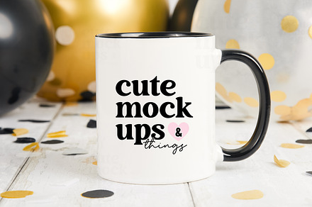 Graduation Black Handle Mug Mockup