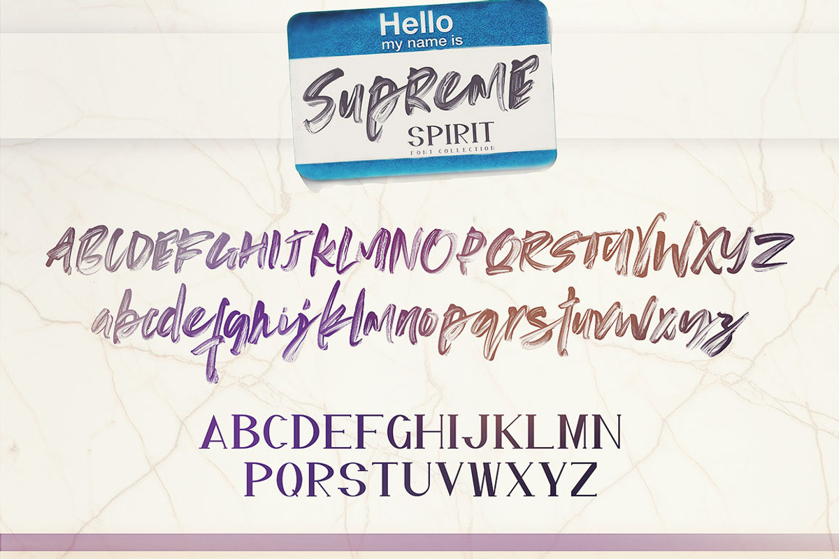Supreme Spirit Brush Font preview 5