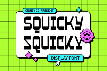 SQUICKY - Retro & Funky Display Font