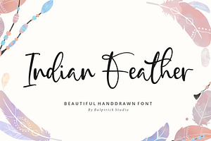 Indian Feather - Handdrawn Font