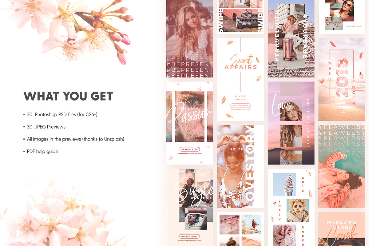 Instagram Stories - Blush Emotions, a Social Media Template by The Wedding Shop (Photo 2 of 8)