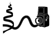 Vintage Camera Film Silhouette, an Object Illustration by yasushie (Thumbnail 11 of 31)