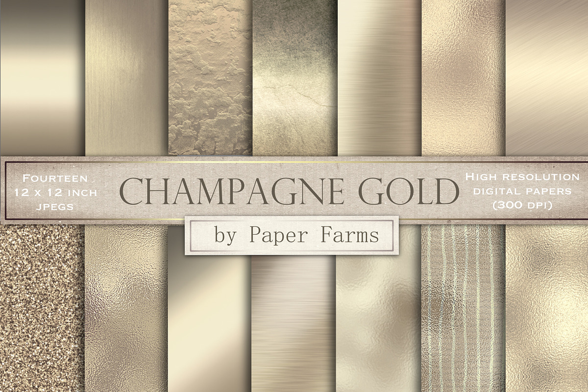 Champagne gold textures, a Texture Graphic by Paper Farms (Photo 1 of 3)