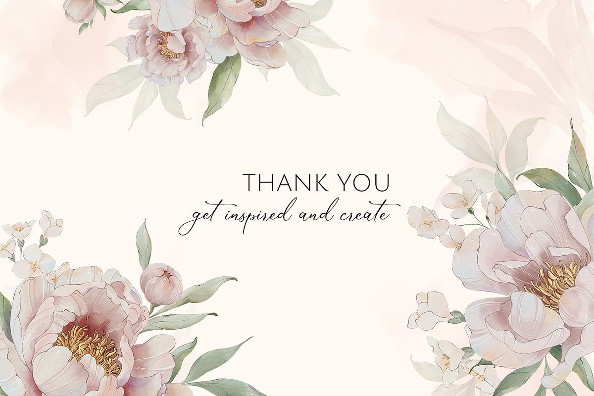 ROMANTIC PEONIES watercolor set, a Decorative Illustration by Yuliia Lashevska (Photo 14 of 14)