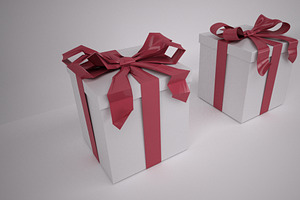 Gift Box With Knotted Bow