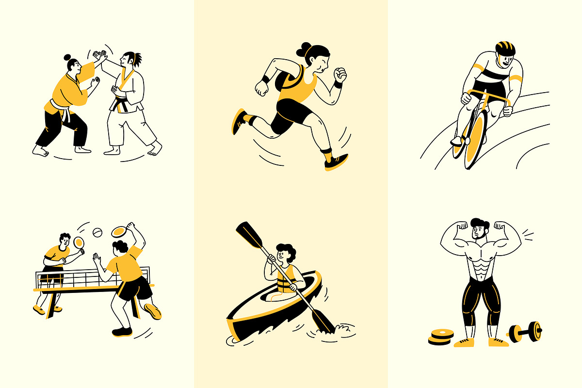 Sports Drawing Illustration Set, a Sport Illustration by Vectors Market (Photo 6 of 9)
