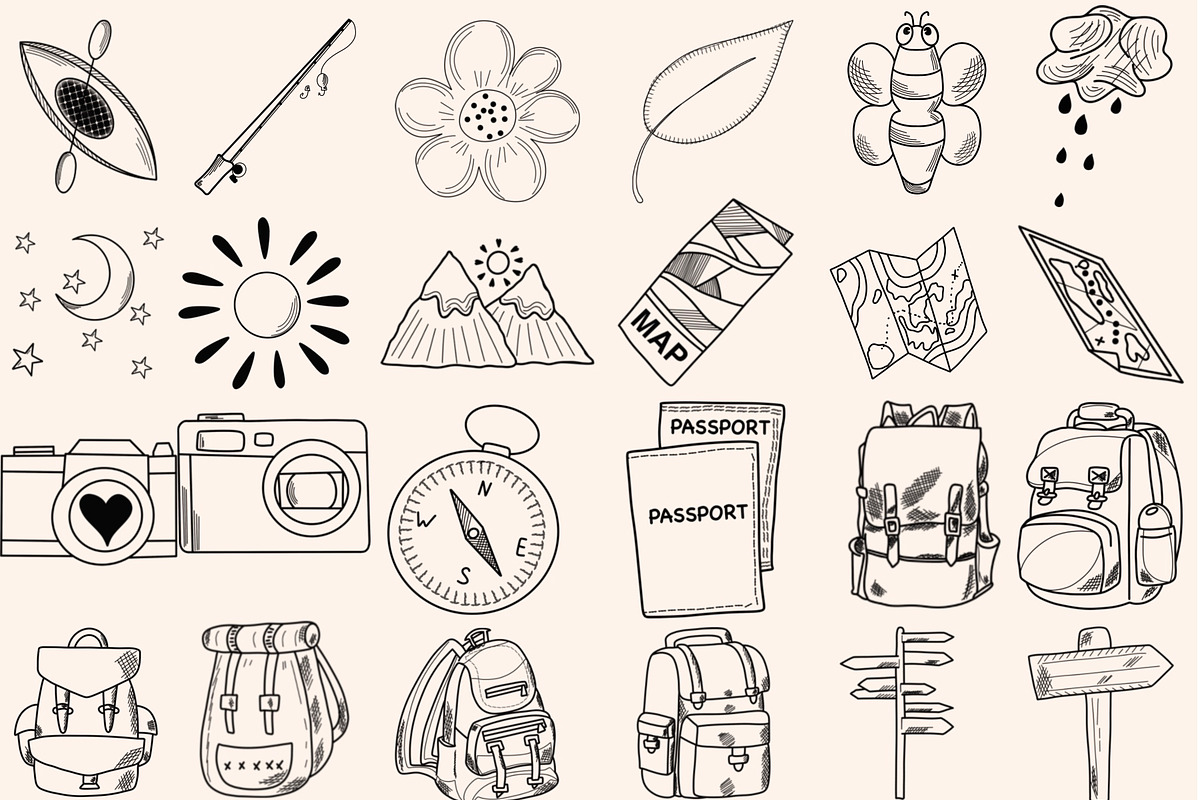 Camping Digital Stamps, a Graphic by Favorites_Art (Photo 14 of 16)