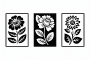 Minimal Flower Laser Cut Silhouette, an Illustration by Amazin_art (Thumbnail 11 of 11)