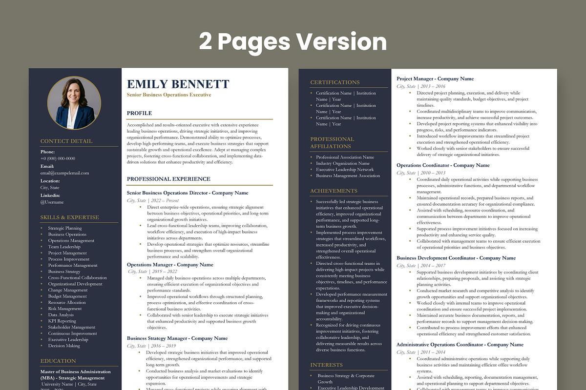 Professional Resume Template, a Resume Template by Anjum Ilyas (Photo 4 of 7)