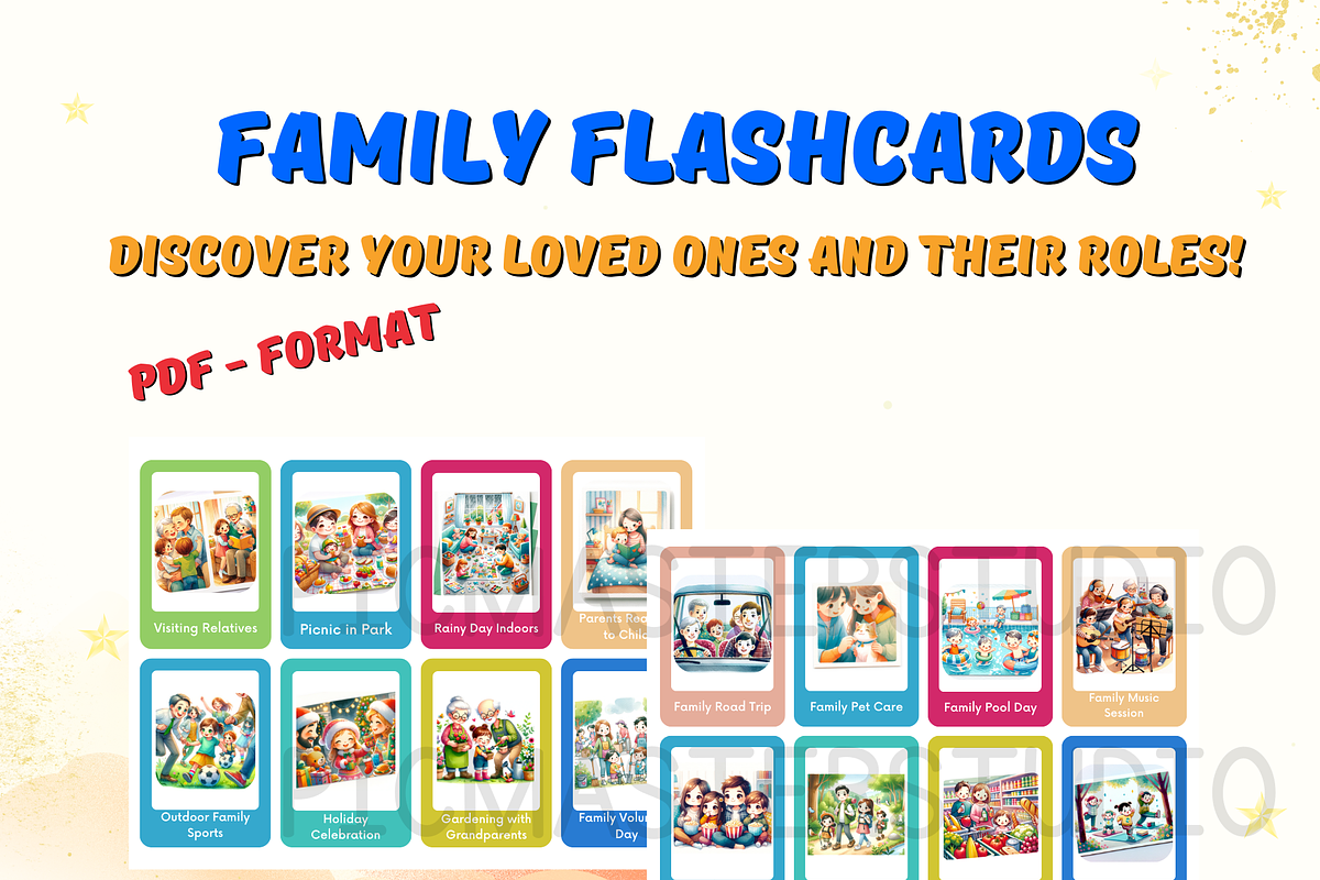 Family-Themed Flashcards: Fun & Lear, a Card Template by John_Walker (Photo 1 of 6)