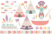 Vintage Tribal ClipArt & Vectors, an Illustration by Amanda Ilkov (Thumbnail 1 of 4)