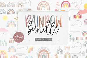 ALL IN RAINBOW BUNDLE / PNG VECTOR