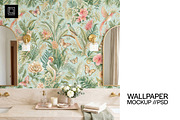 Bathroom Wallpaper Mockup PSD, a Household Mockup by 1001 mockups (Thumbnail 1 of 12)